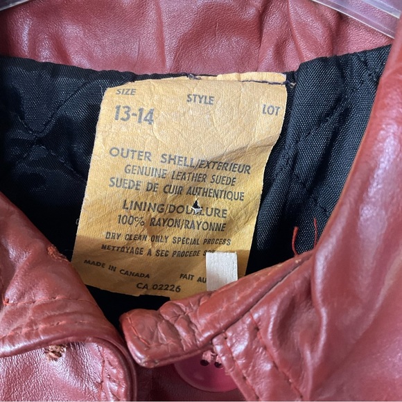 70’s Leather Car Coat, Brown Vintage Jacket Size L - Picture 5 of 8